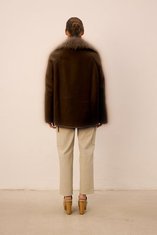 Adagio Dark Brown Midi Jacket