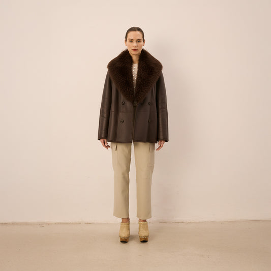 Adagio Dark Brown Midi Jacket