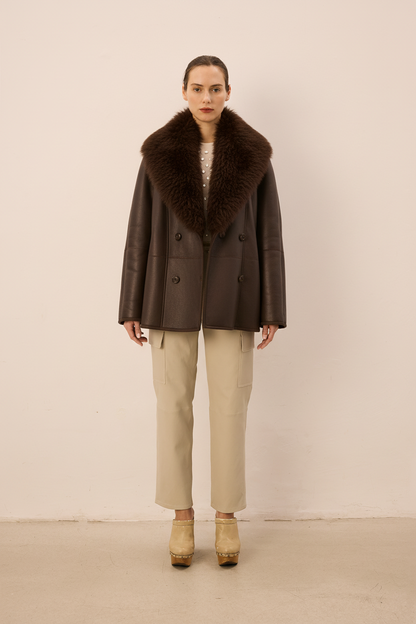 Adagio Dark Brown Midi Jacket