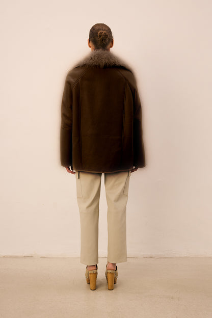 Adagio Dark Brown Midi Jacket