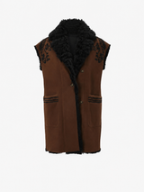Cadenza Black/Brown Long Vest