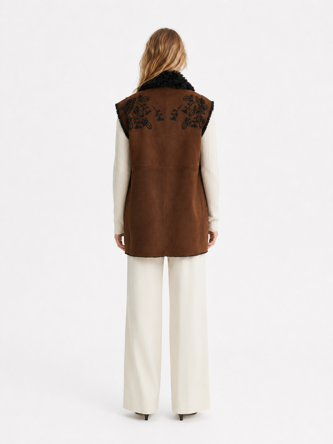 Cadenza Black/Brown Long Vest