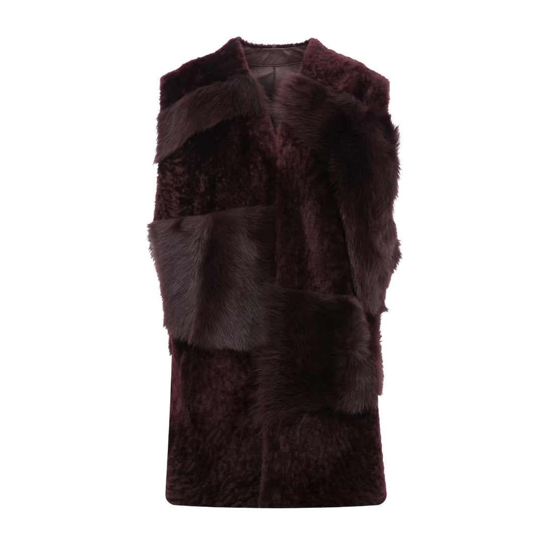 Dolce Burgundy Long Vest