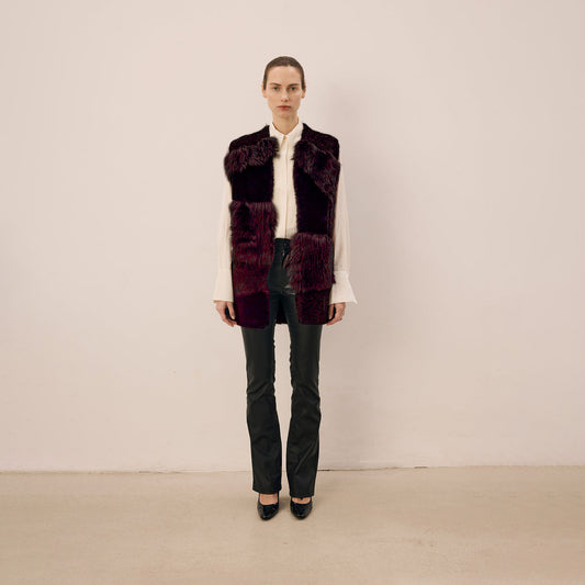 Dolce Burgundy Long Vest