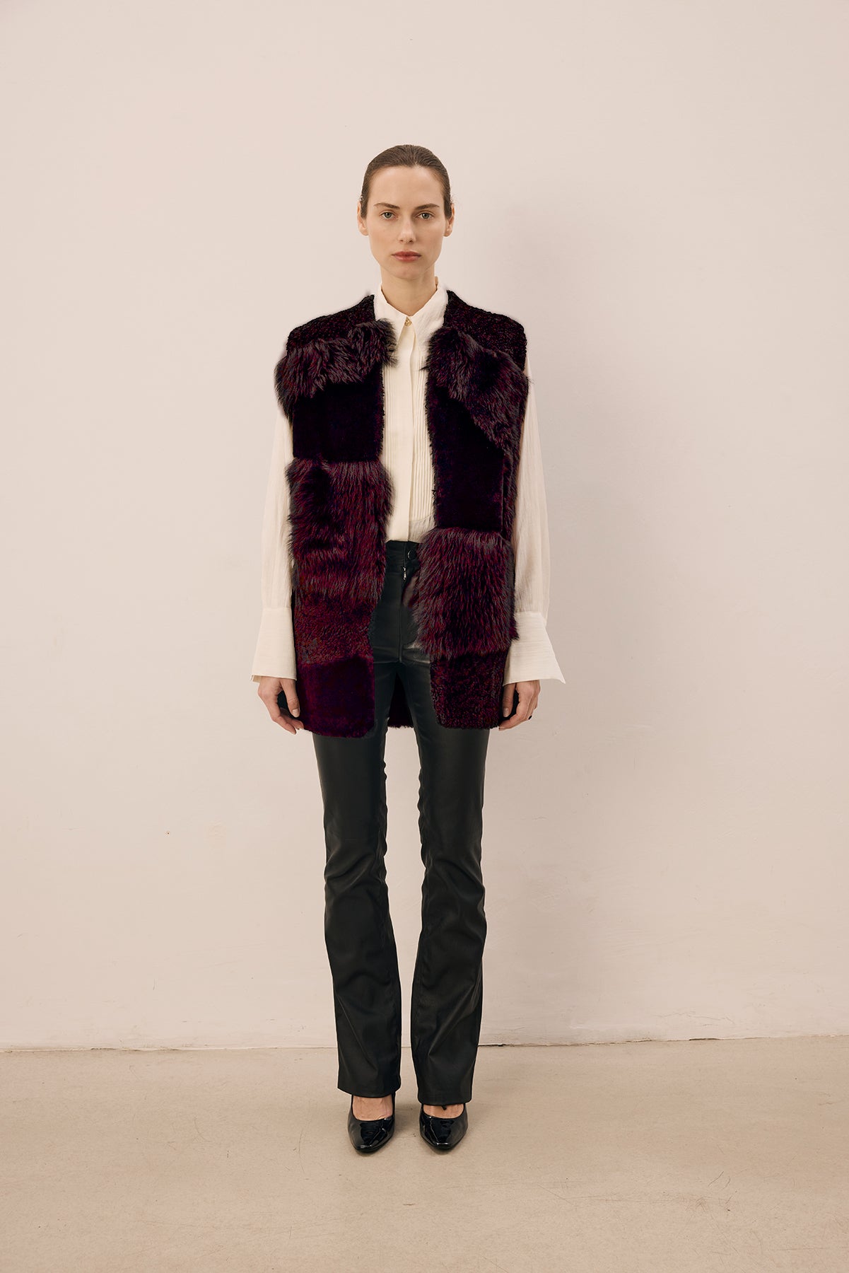 Dolce Burgundy Long Vest