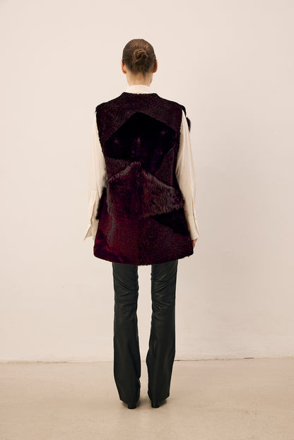Dolce Burgundy Long Vest
