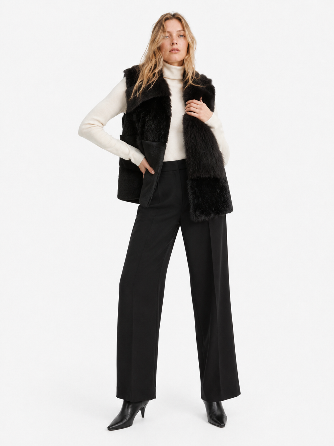 Dolce Black Long Vest