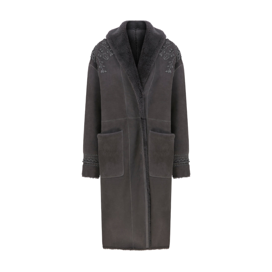 İlda Long Grigio Long Coat
