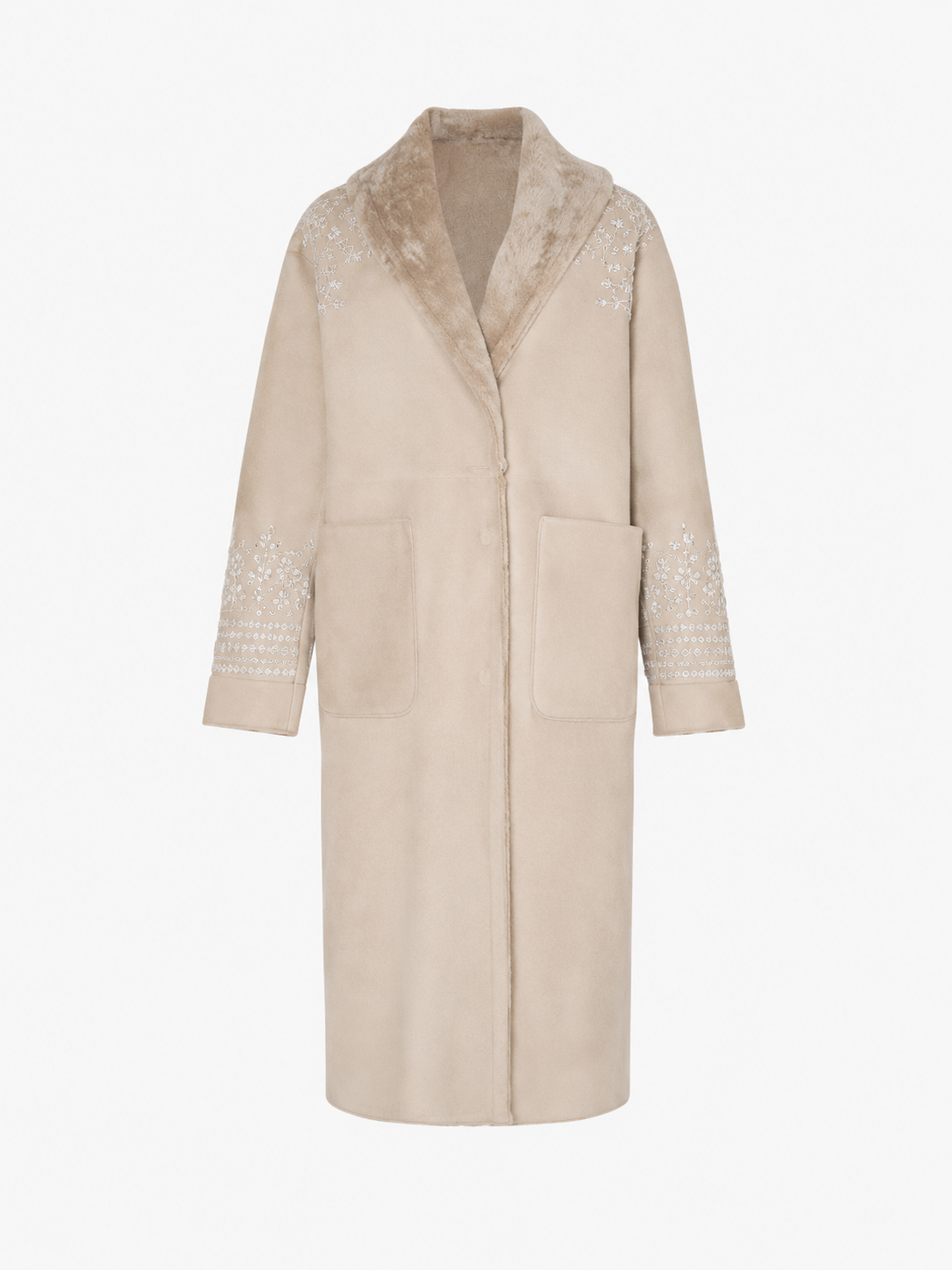 Ilda Long Beige Long Coat