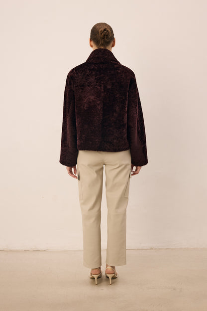 Legato Burgundy Cropped Jacket