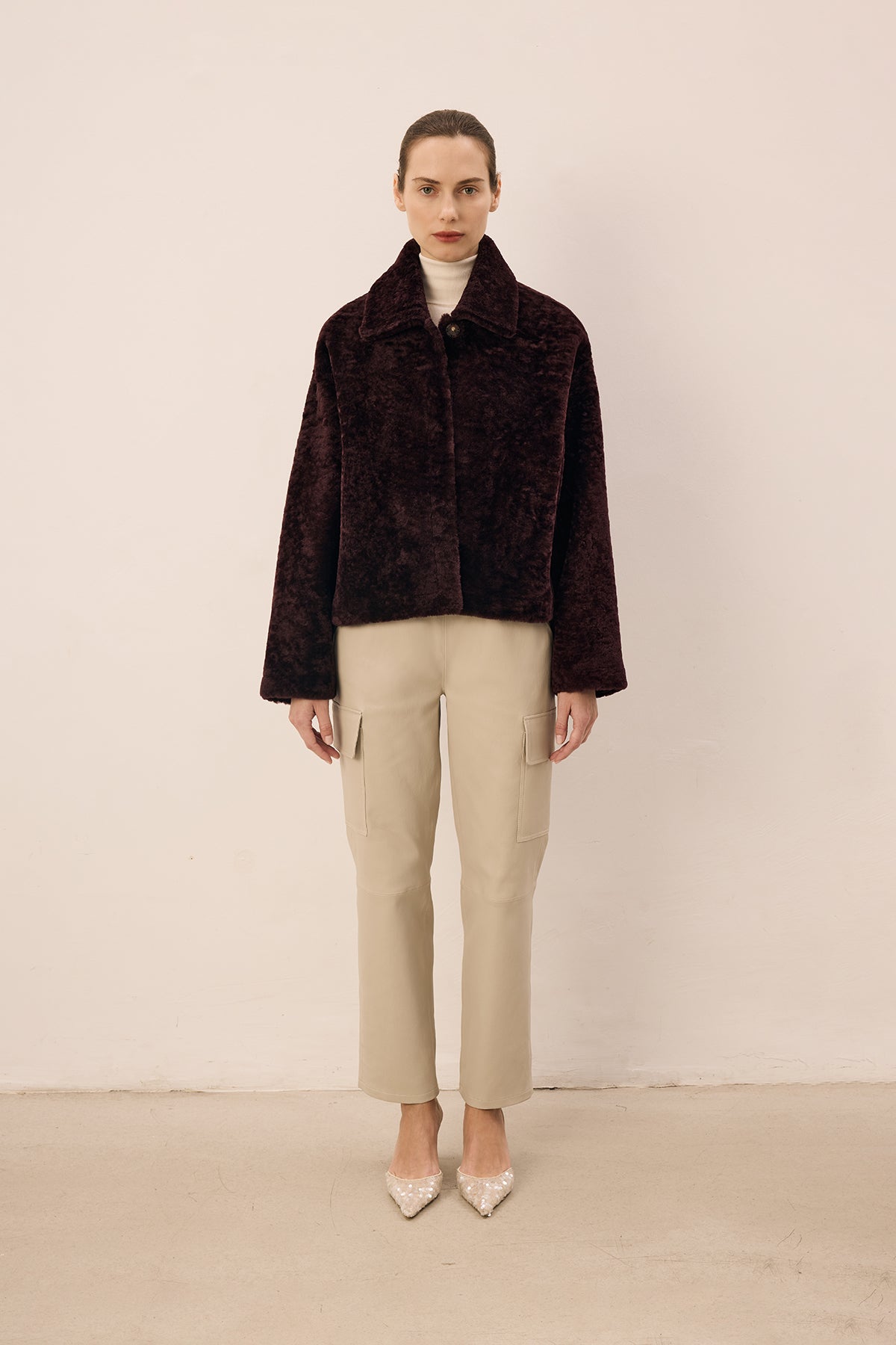 Legato Burgundy Cropped Jacket