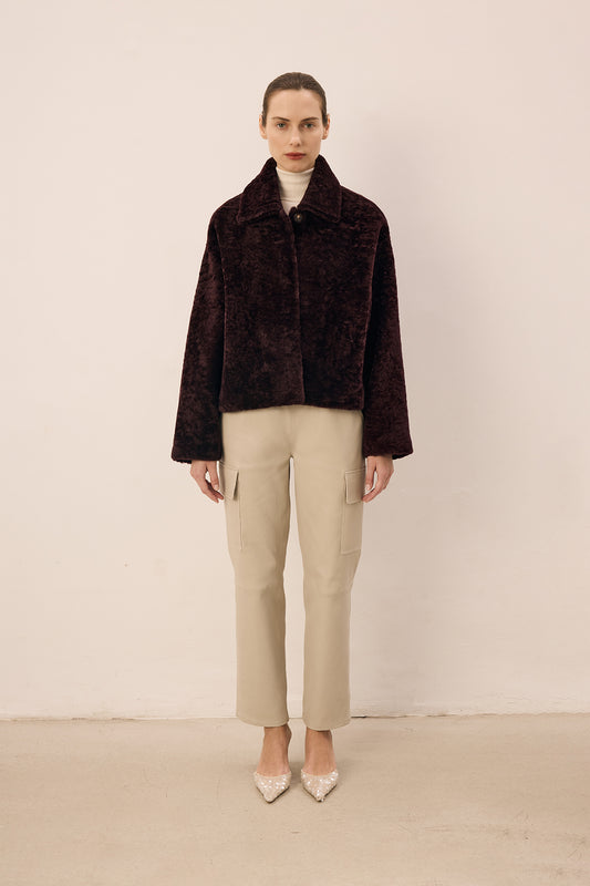 Legato Burgundy Cropped Jacket