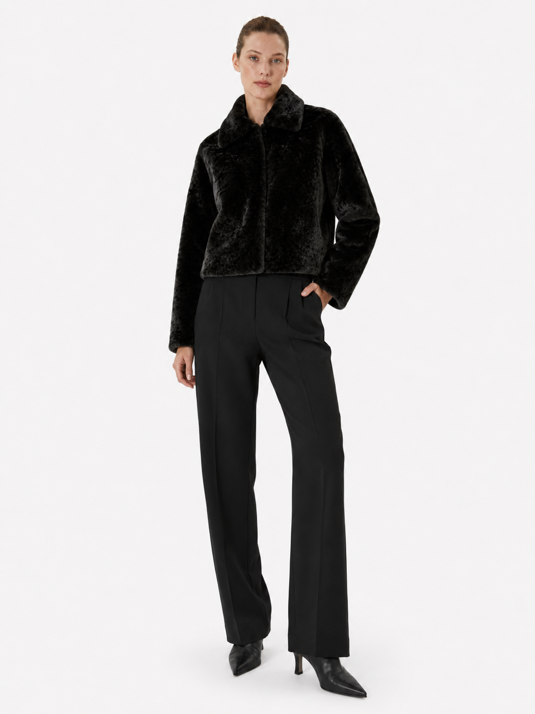 Legato Black Cropped Jacket