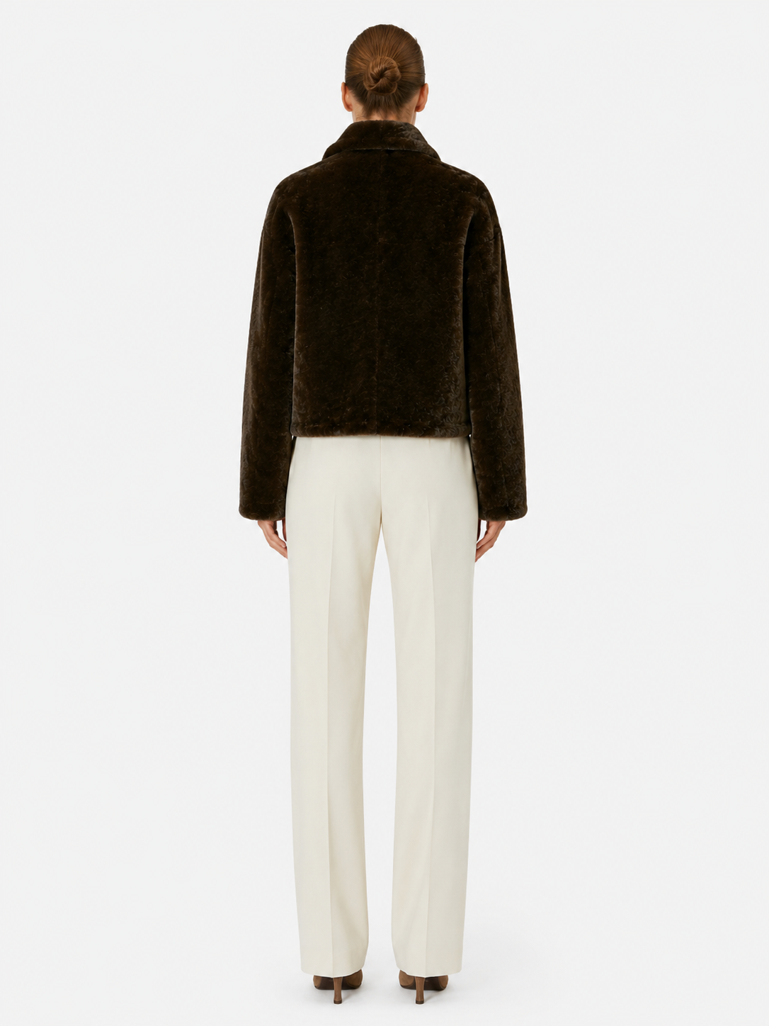 Legato Dark Brown Cropped Jacket