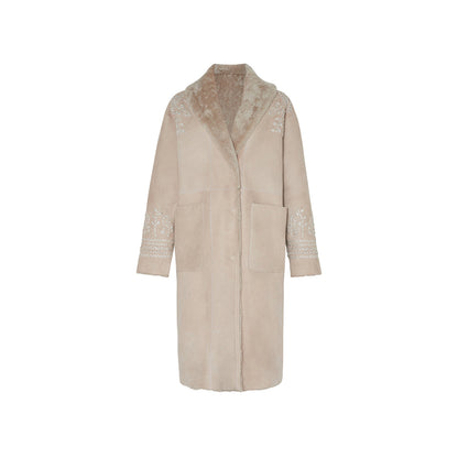 Ilda Long Beige Long Coat