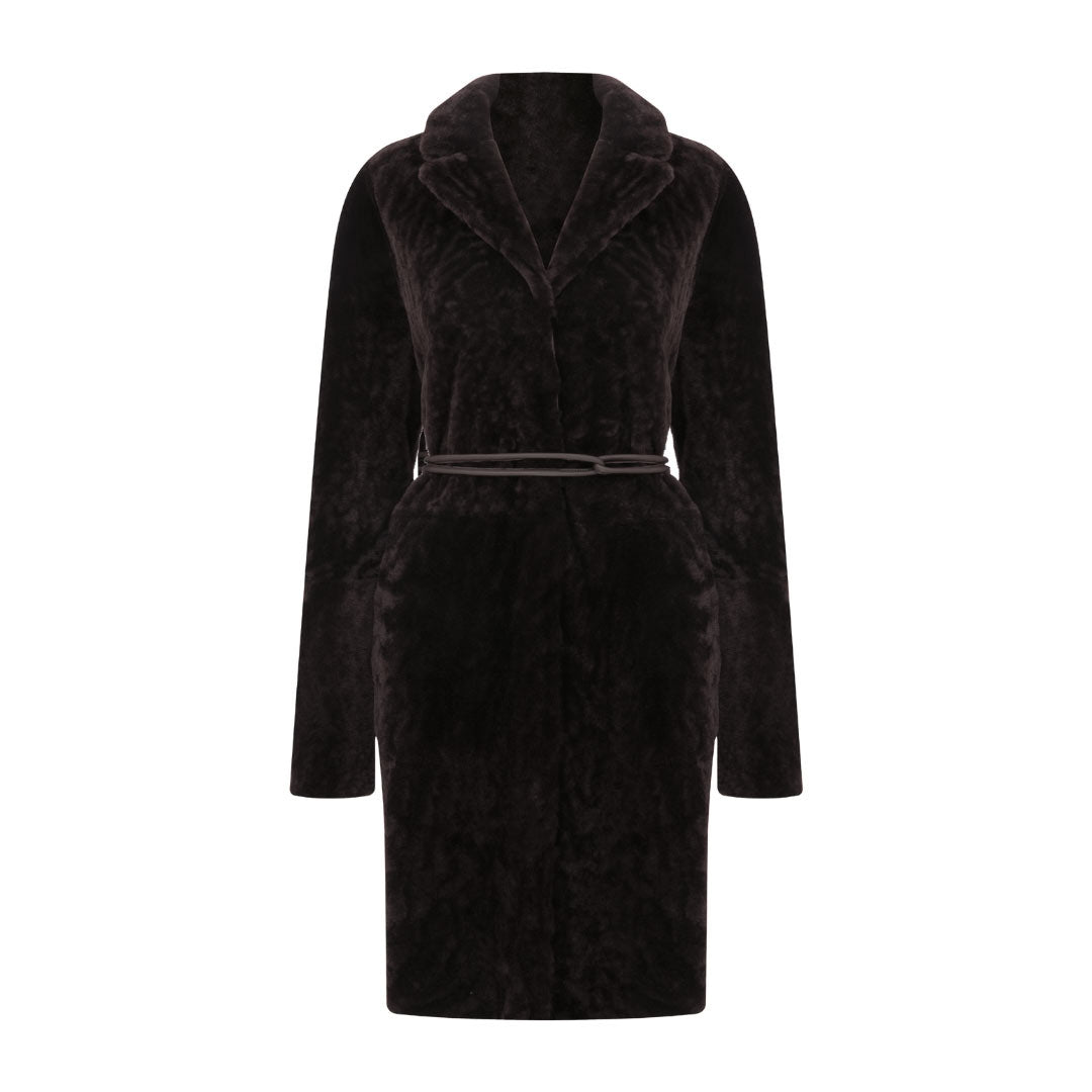 Melody Dark Brown Midi Coat