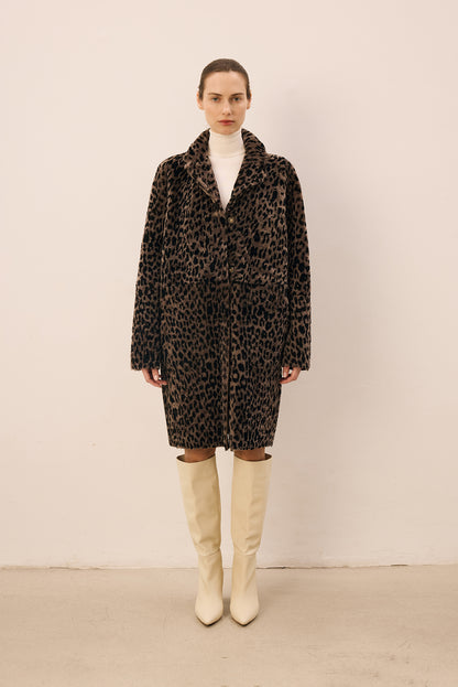 Melody Cinnamon/Leo Midi Coat