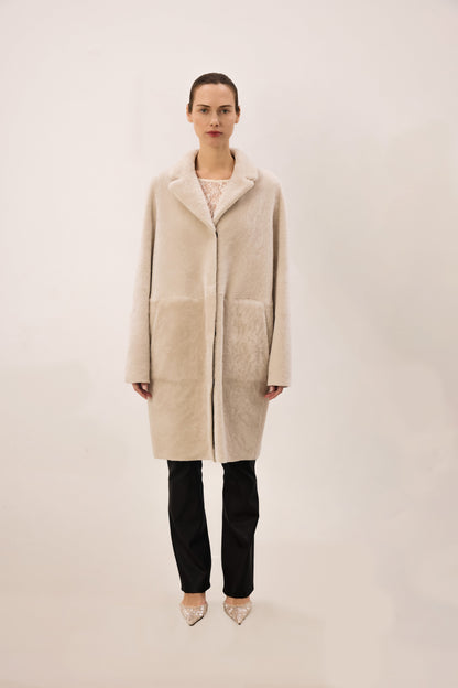 Melody Ivory Midi Coat