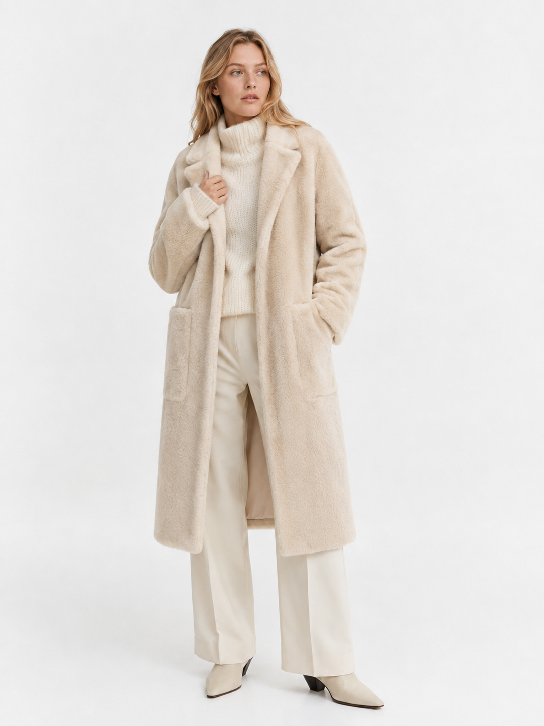 Melody Ivory Midi Coat