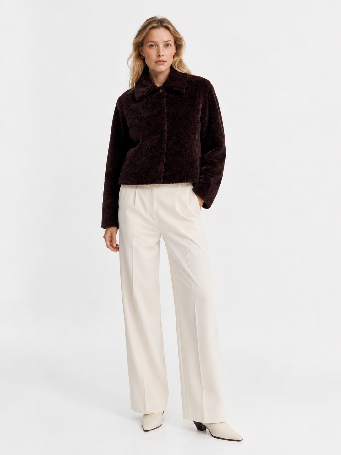 Legato Burgundy Cropped Jacket