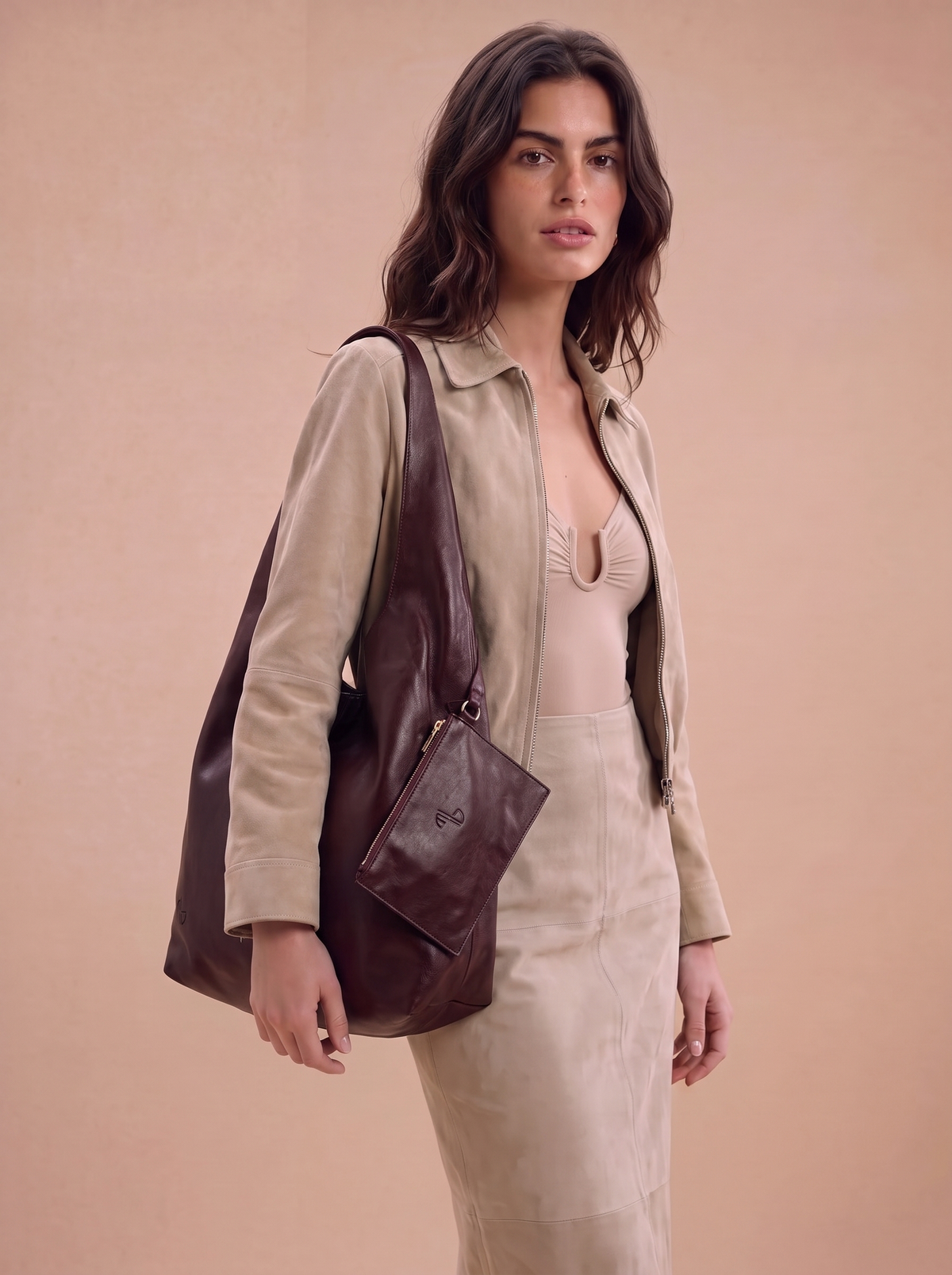 Zesta Brown Shoulder Bag